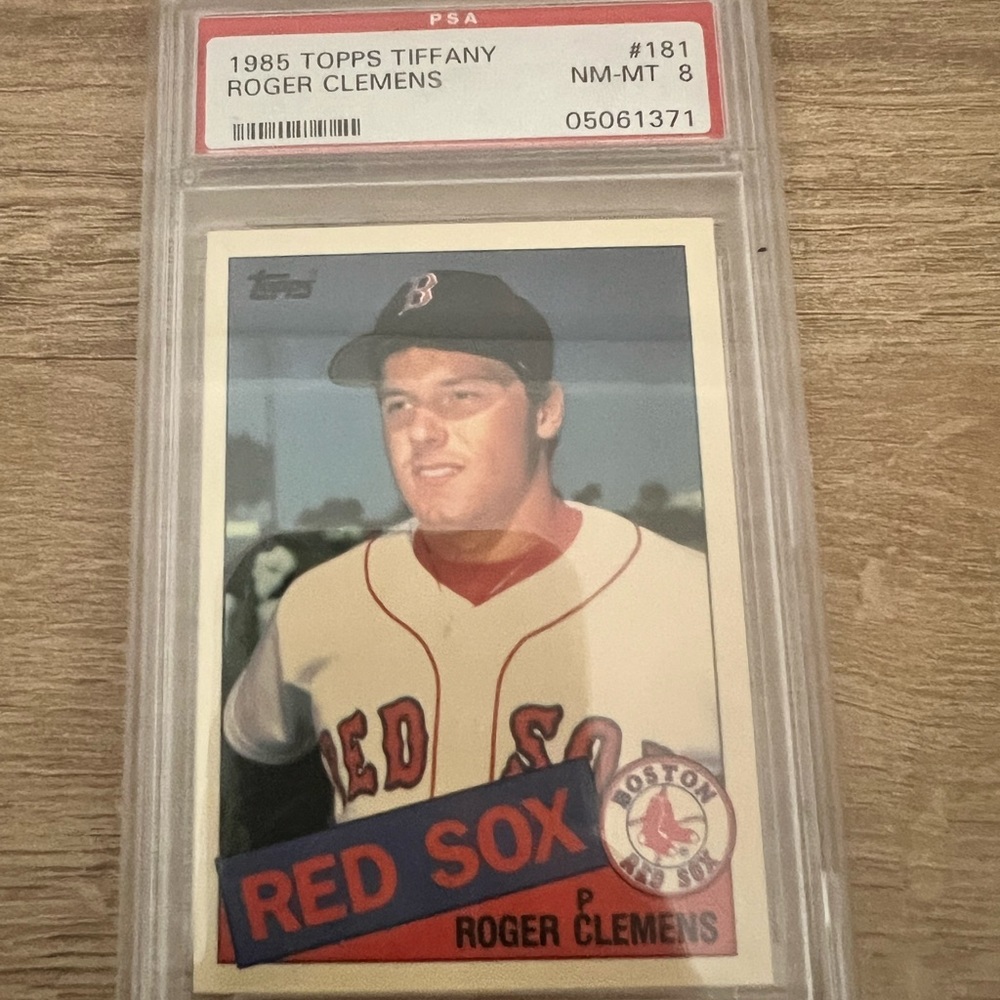 1985 topps tiffany roger clemens (second year) psa nm-mt 8